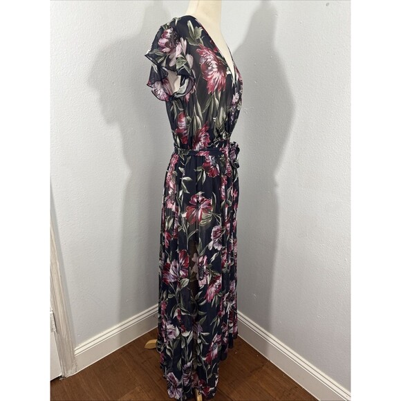 Alexa B Nites Maxi Dress Womens 8‎ Empire Surplice Feminine Summer Resort Flowy - Picture 3 of 12